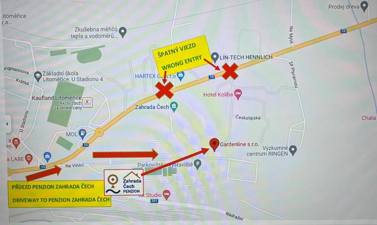 Penzion Zahrada Cech Litoměřice Eksteriør bilde